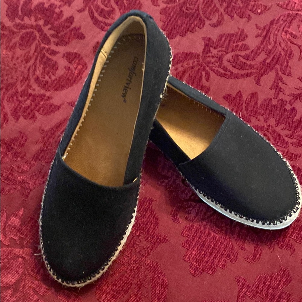 Comfortview Black Slip-On Loafers